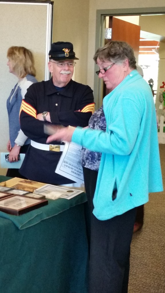 Author Bill Payne at History Faire book signing at Clifton Park-Half Moon Library 4/30/16.